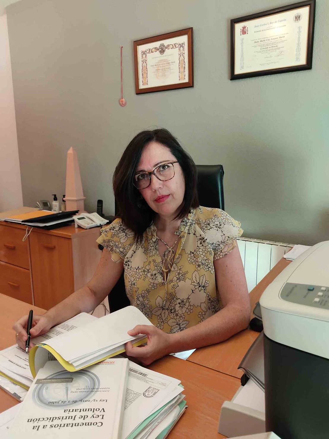 Mari Cruz Lozano Marín abogada en escritorio